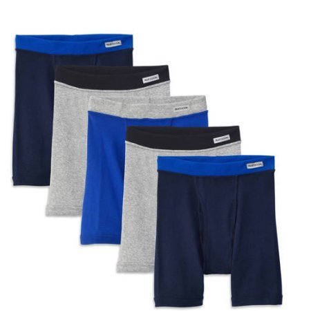 Fruit of the Loom 5Pack Boys Assorted ComfortSoft Boxer Briefs Underwear