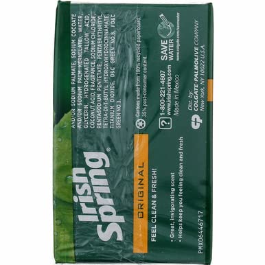 Irish Spring Deodorant Bar Soap, Original, 3.75 oz bars, 3 ea (Pack of 12)