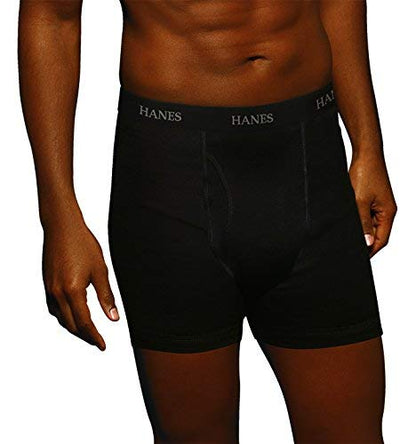 Hanes Ultimate mens boxer briefs, Black/Grey, XXXXX-Large US
