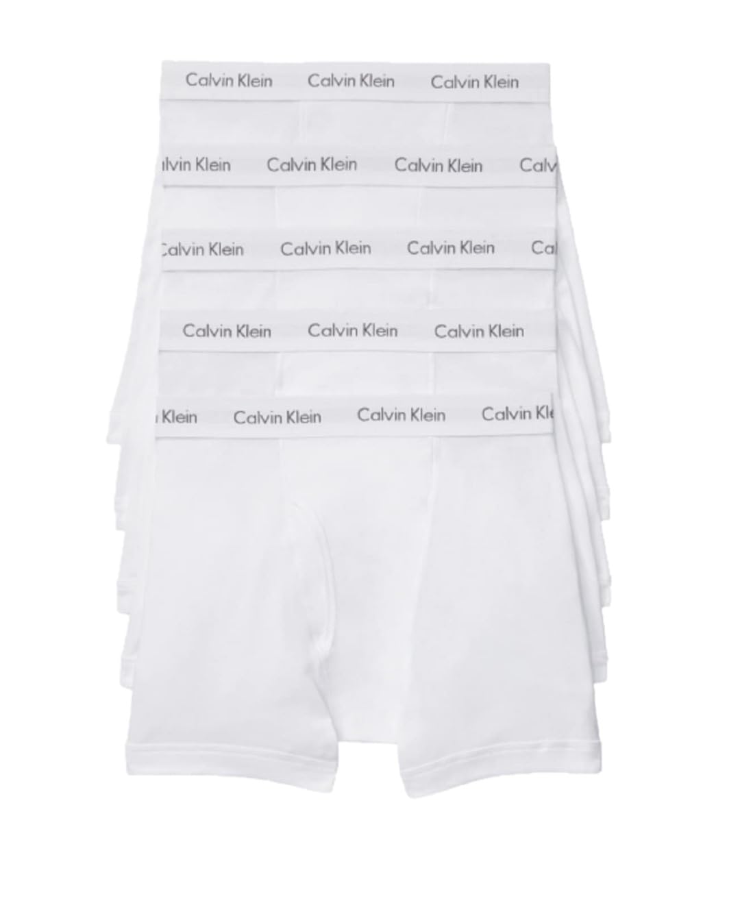 Calvin Klein Men's Cotton Classics 5-pack Boxer Brief, 5 White Bodies W / White Wb, X-Large