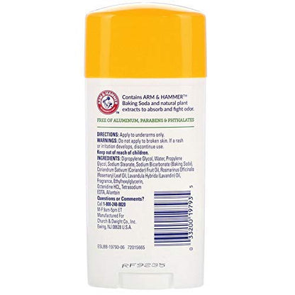 Arm & Hammer Essentials Natural Deodorant, Fresh, 2.5 Oz (Pack of 6)