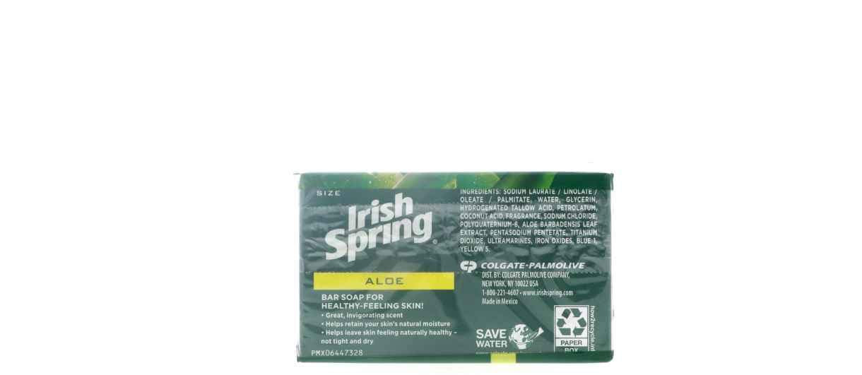 Irish Spring Deodorant Soap Aloe 4 oz. 3-Count (Pack of 18)