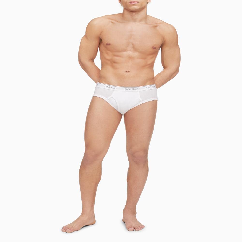 Calvin Klein Men's Cotton Classics Multipack Briefs, White (6 Pack), S