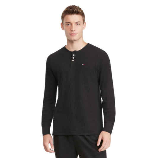 Tommy Hilfiger Mens Modern Essentials Long Sleeve Henley Dark Navy