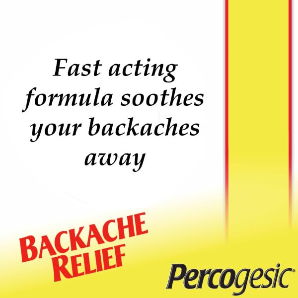 Percogesic Backache Relief Pain Reliever, Maximum Strength, 48 Tablets (3 Pack)