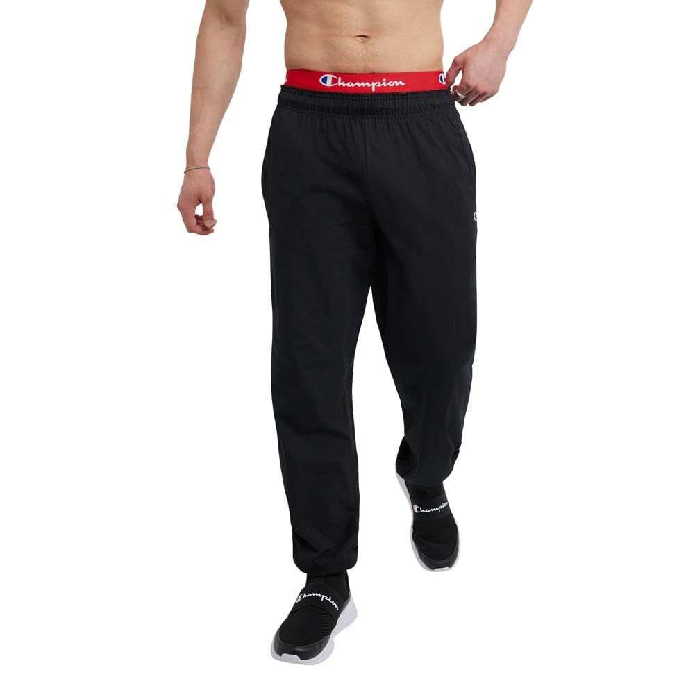 Champion, Lightweight Lounge, Jersey Knit Casual Pants for Men (Reg. or Big, Navy C Patch Logo, XX-Large Tall
