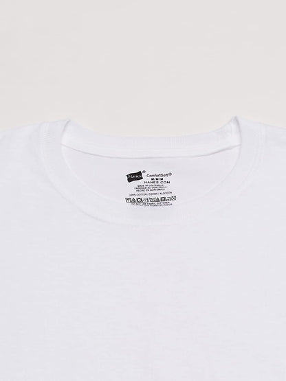 Hanes Men's FreshIQ Crew T-Shirt 6 Pack XXL White