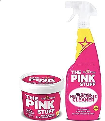 - The Pink Stuff - The Miracle Cleaning Paste and Multi-Purpose Spray 2-pack Bundle ( 1 Cleaning Paste, 1 Multi-Purpose Spray) (Pack of 2)
