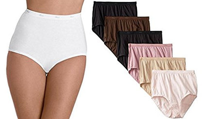 Hanes Women's 6Pack Assorted Cotton Briefs Ladies Panties Underwear 6