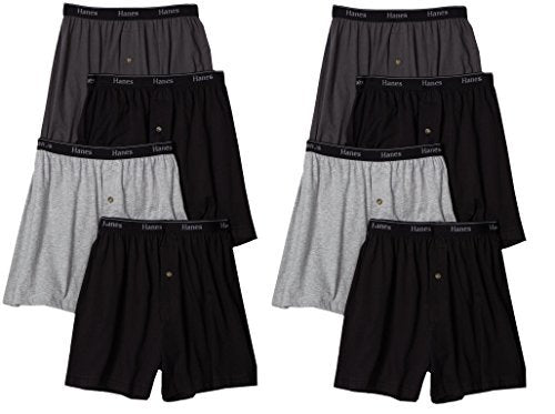 Hanes mens TAGLESS ComfortSoft Knit Boxers with ComfortSoft Waistband 5-Pack(MKCBX5)-Assorted-M-2PK