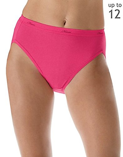 Hanes Ladies Plus Size Cotton Hi-cuts (P543WB) -ASSORTED -12