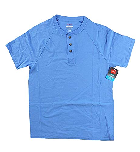 Hanes Men's Fresh IQ Crew T-Shirts (Pack of Five) (Henley, Medium)