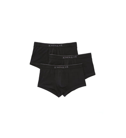 papi Stylish Brazilian Solid and Print Trunks (3-Pack of Men's Underwear), Black/Cobalt/Blue, Medium