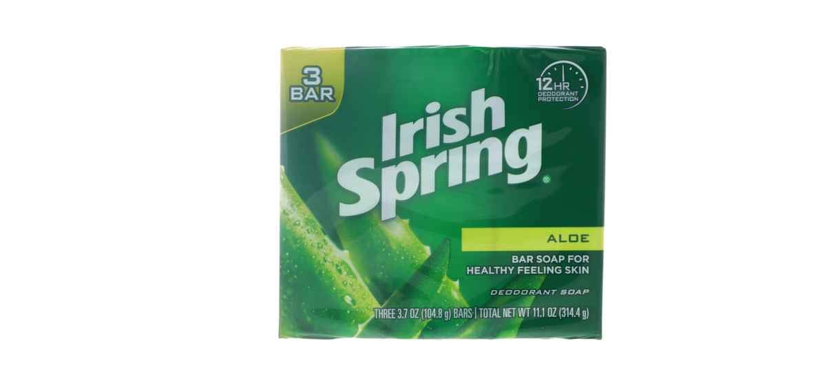 Irish Spring Deodorant Soap Aloe 4 oz. 3-Count (Pack of 18)