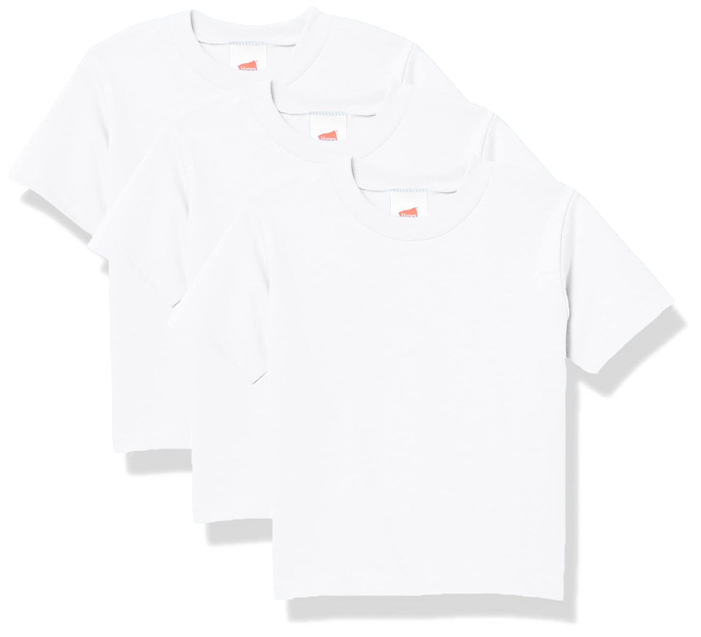 Hanes Toddler Boys' Essentials Short Sleeve T-shirt Value Pack (3-pack), Pale Pink, 4T