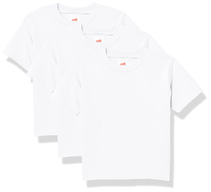 Hanes Toddler Boys' Essentials Short Sleeve T-shirt Value Pack (3-pack), Pale Pink, 4T