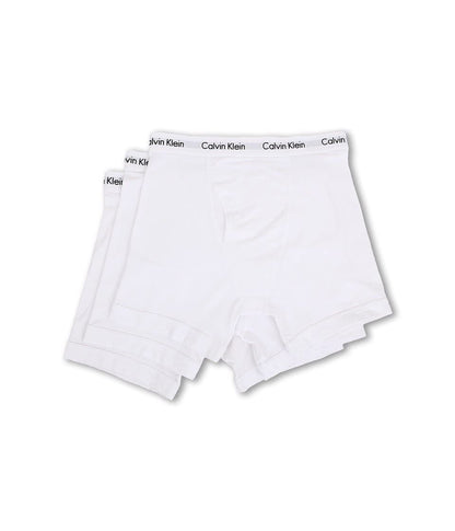 Calvin Klein Men's Underwear 3 Pack Cotton Stretch Boxer Briefs, White, X-Large
