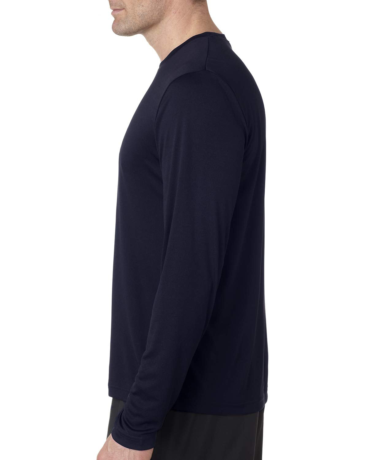 Hanes Cool DRI'Performance mens Long-Sleeve T-Shirt,Navy,Small