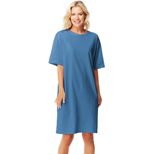 Hanes Women's Wear Around Slim Collar Denim Blue