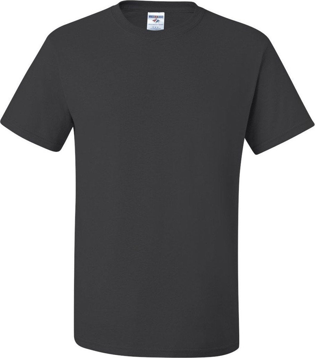Jerzees mens 5.6 oz. 50/50 Heavyweight Blend T-Shirt(29M)-BLACK HEATHER-XL