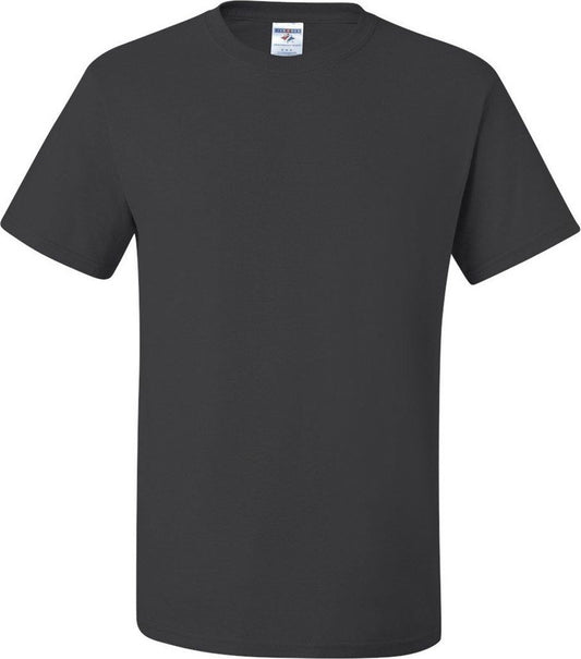 Jerzees mens 5.6 oz. 50/50 Heavyweight Blend T-Shirt(29M)-BLACK HEATHER-XL