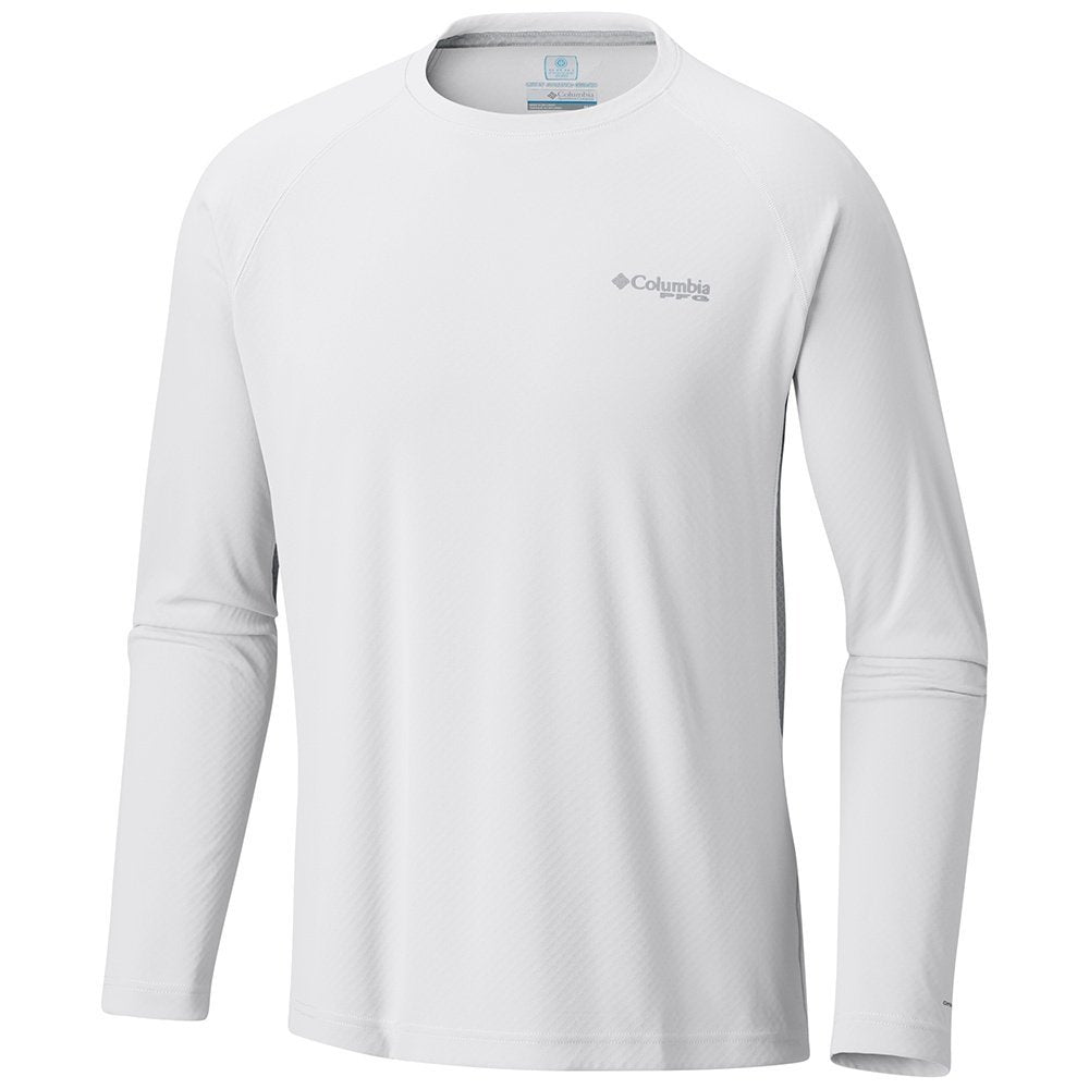 Columbia Men's Cast Away Zero Ii Knit Long Sleeve Shirt, White/Cool Grey, XX-Large
