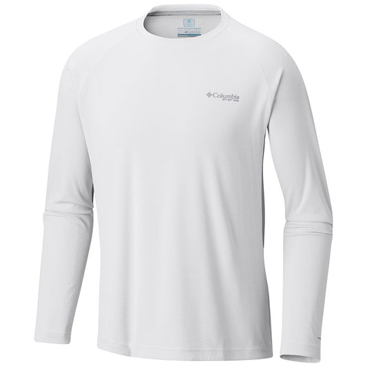 Columbia Men's Cast Away Zero Ii Knit Long Sleeve Shirt, White/Cool Grey, XX-Large