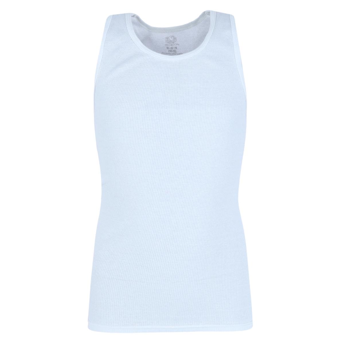 Fruit of The Loom Boy's Tank Top a Shirts 5 Pack White Size Medium