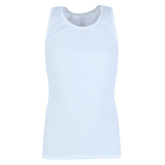 Fruit of The Loom Boy's Tank Top a Shirts 5 Pack White Size Medium