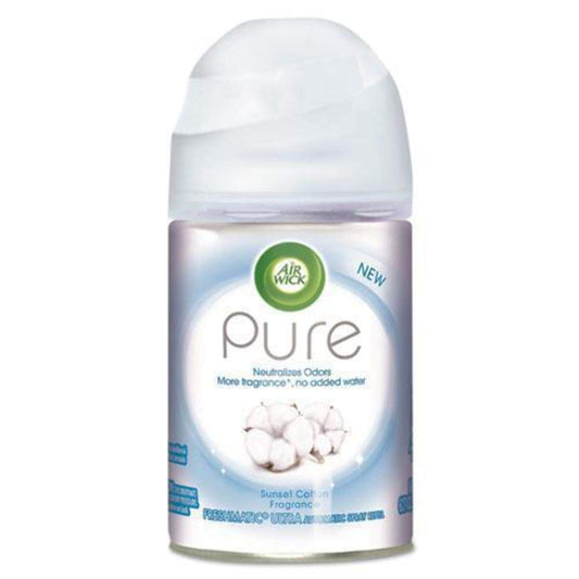 Air Wick Pure Freshmatic Ultra Automatic Spray Refill - Sunset Cotton Fragrance - Net Wt. 6.17 OZ (175 g) Per Refill Can - Pack of 2 Refill Cans