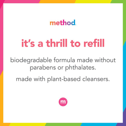 Method Foaming Hand Soap Refill, Sweet Water, Recyclable Bottle, Biodegradable Formula, 28 Fl Oz (Pack of 4)