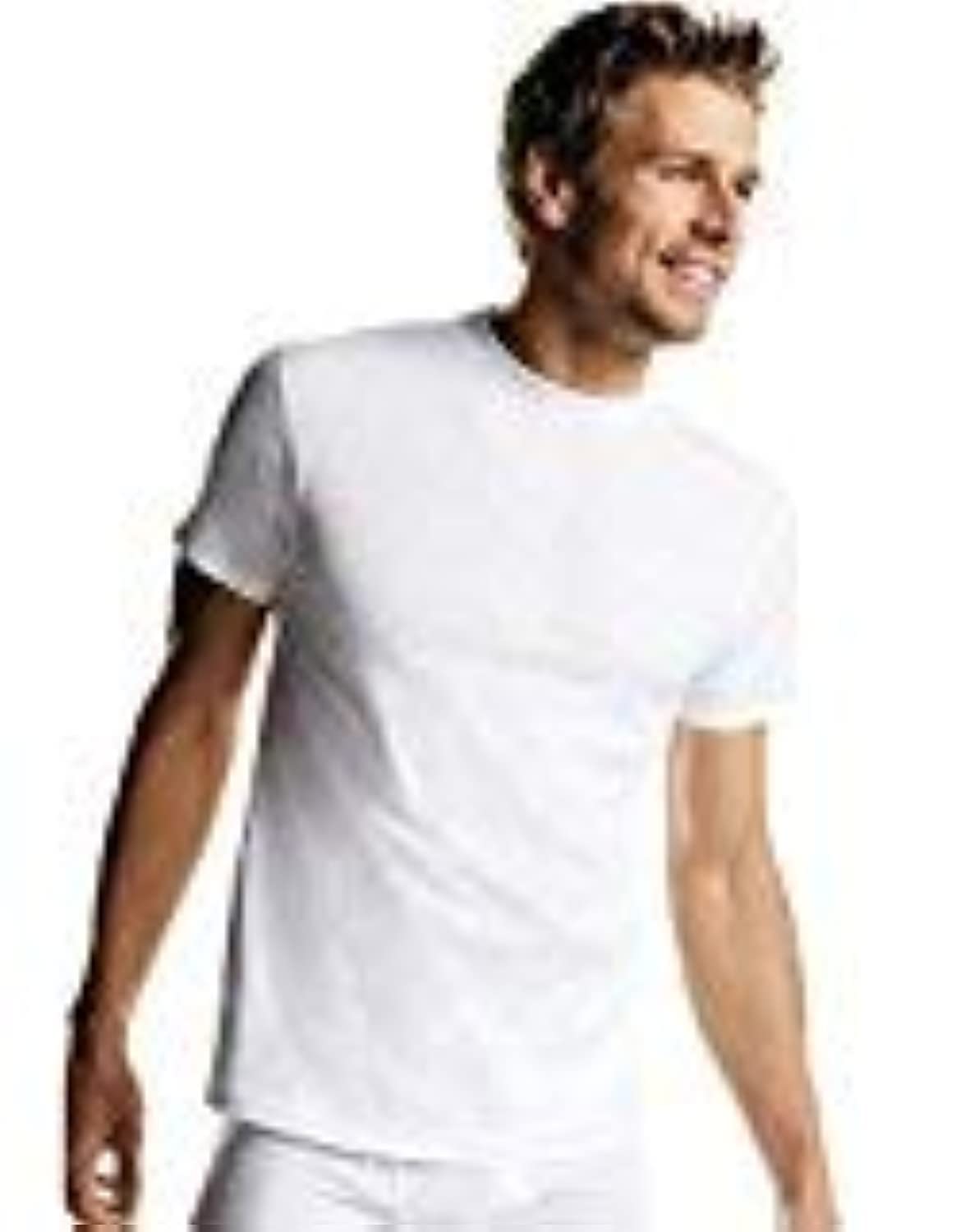 Hanes Men's 7 Pack FreshIQ ComfortSoft Crewneck T-Shirt (White, X-Large Tall)
