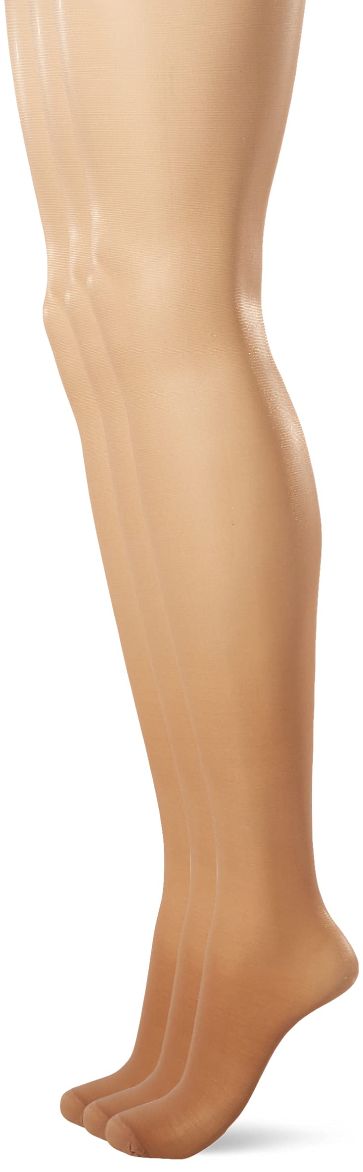 L'eggs Women's Energy 3 Pack Control Top Reinforced Toe Panty Hose, Suntan, Q