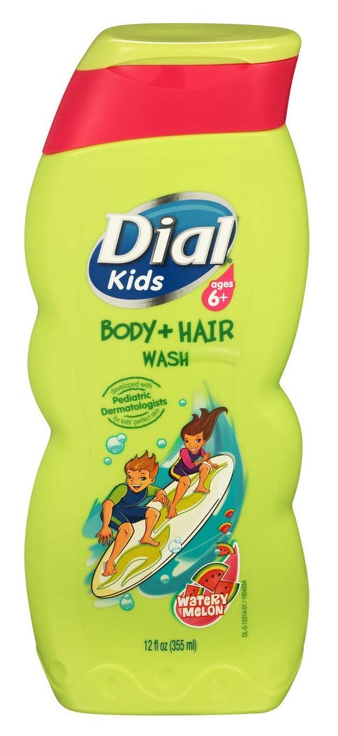 Dial Kids Body Wash & Hair Watery Melon 12 Ounce Tear-Free (355ml) (Pack of 3)