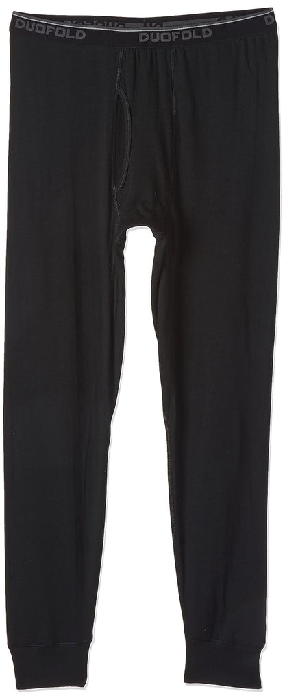 Duofold Men's Mid Weight Wicking Thermal Pant (Pack of 2), Black, X-Large