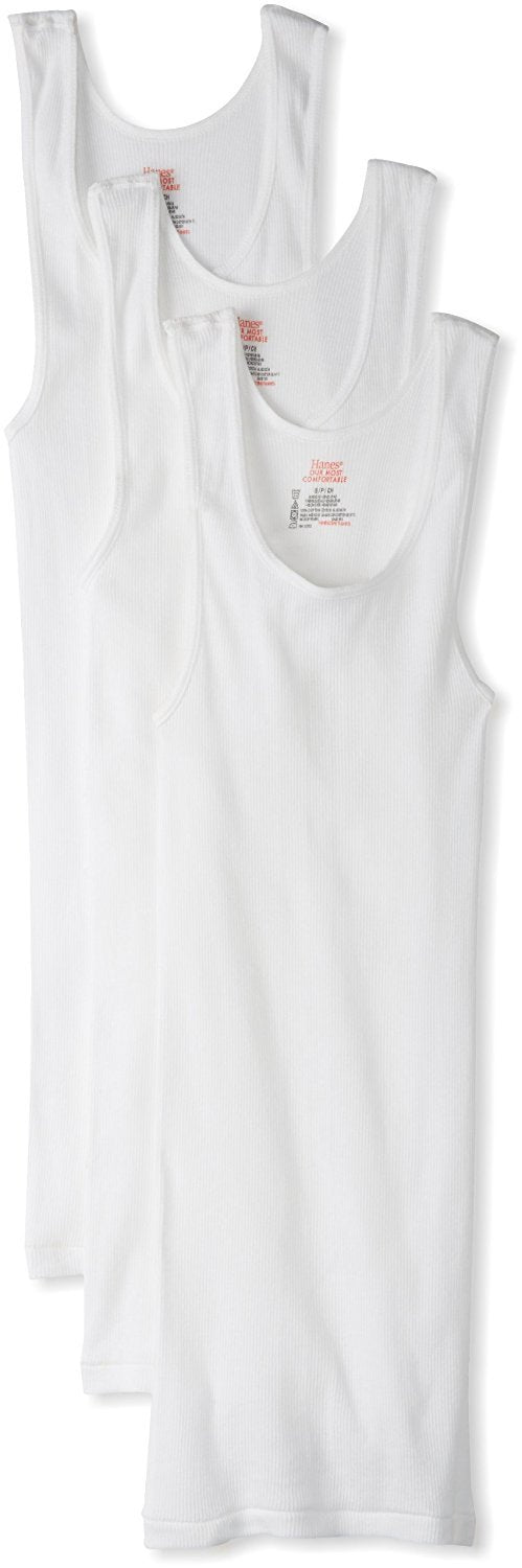 Hanes Men's 3 Pack Ultimate Tagless Tank (White, XXXX-Large 58"-60" Chest)