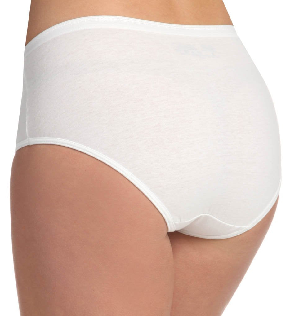Fruit of the Loom womens Fruit Loom Women's Comfort Covered Cotton Panties - White briefs underwear, Cotton White, Pack of 3 , 5 US