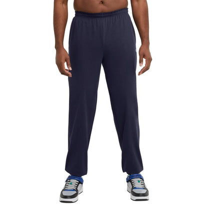 Champion, Lightweight Lounge, Jersey Knit Casual Pants for Men (Reg. or Big, Navy C Patch Logo, XX-Large Tall