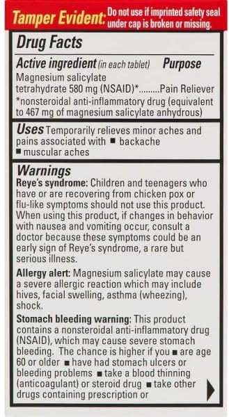 Percogesic Backache Relief Pain Reliever, Maximum Strength, 48 Tablets (3 Pack)