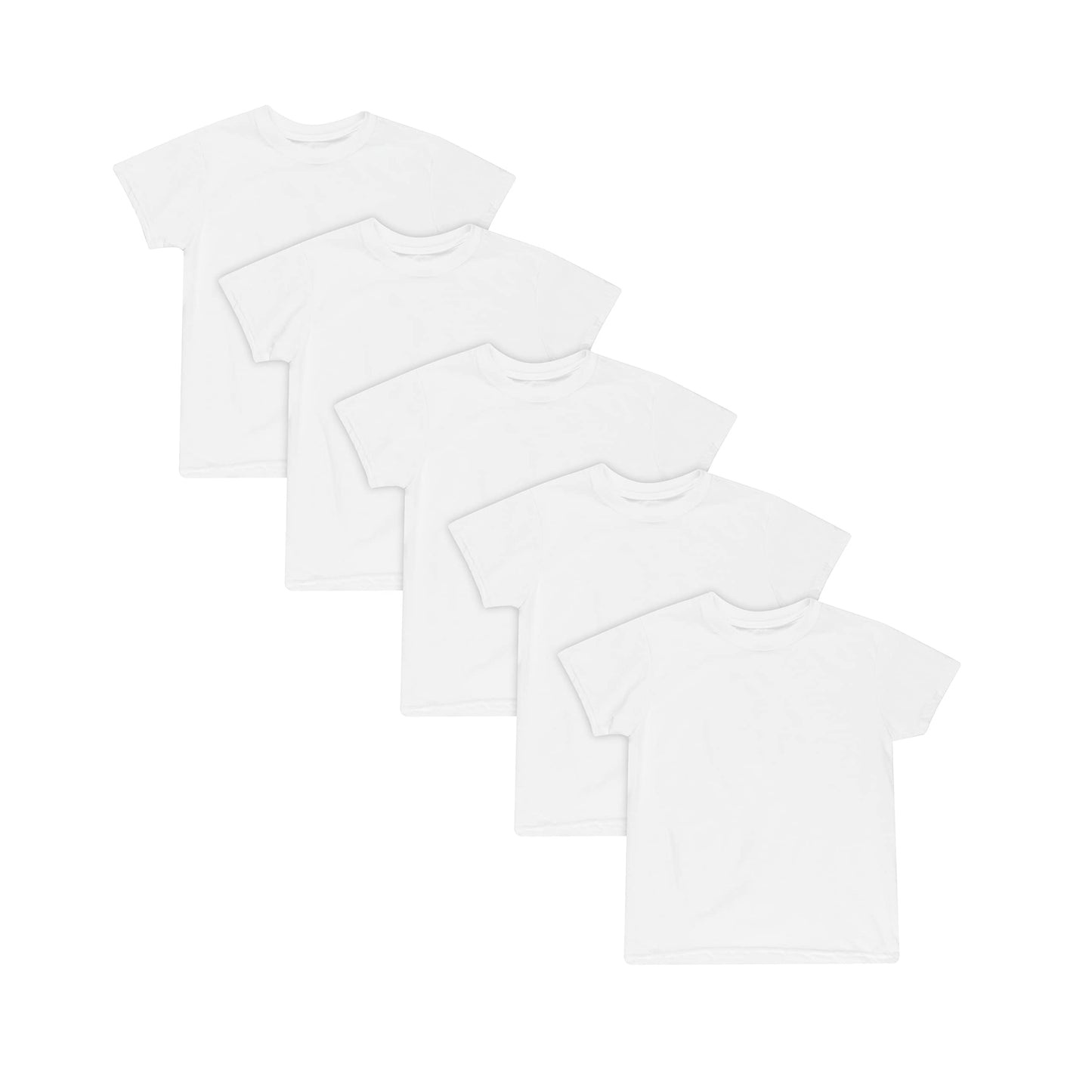 Hanes Boys Eco White Crew Undershirts, 10 Pack, Size M