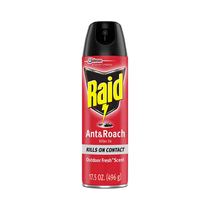 Raid Ant & Roach Killer Insecticide Spray-Outdoor Fresh - 17.5 oz, Clear