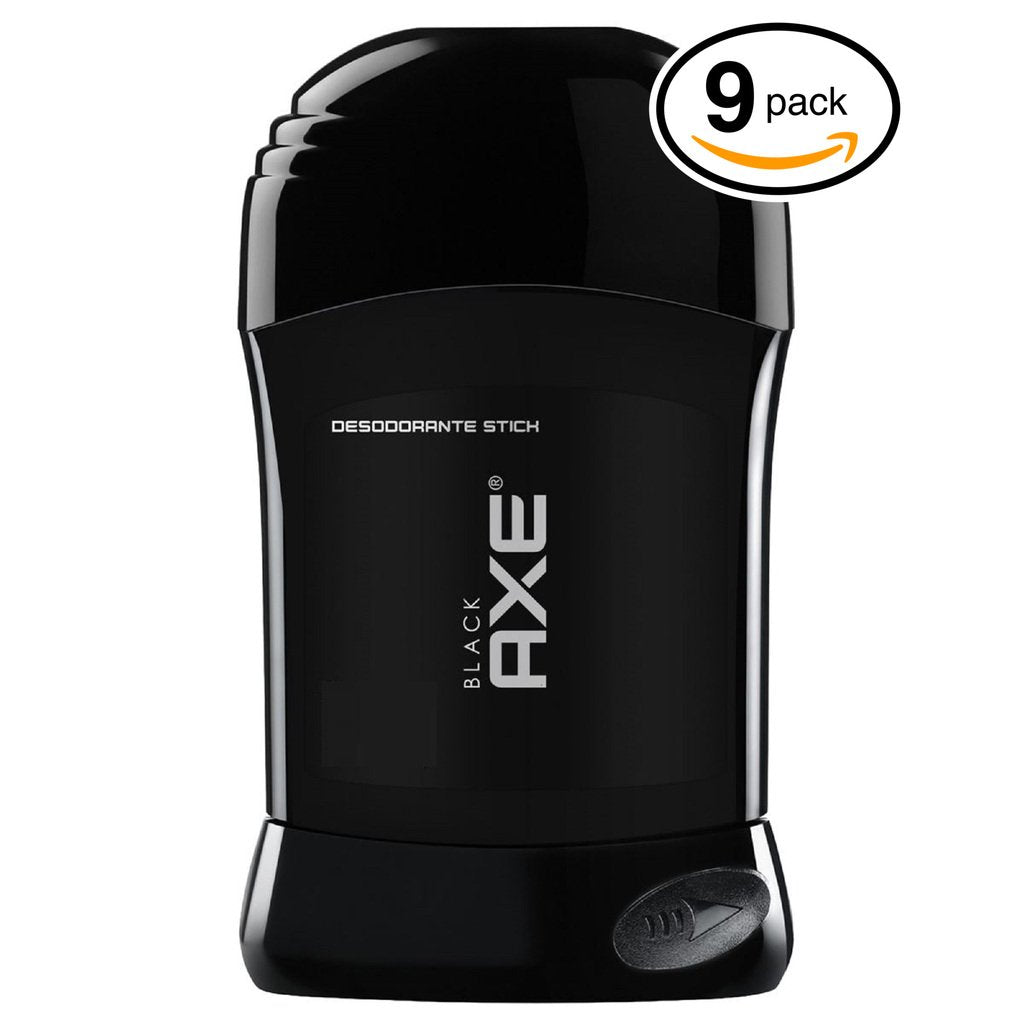 (PACK OF 9 STICKS) Axe BLACK Dry Stick Antiperspirant & Deodorant. 48 HOUR ODOR PROTECTION! Energized & Fresh! (9 Sticks, 1.7oz each Stick)