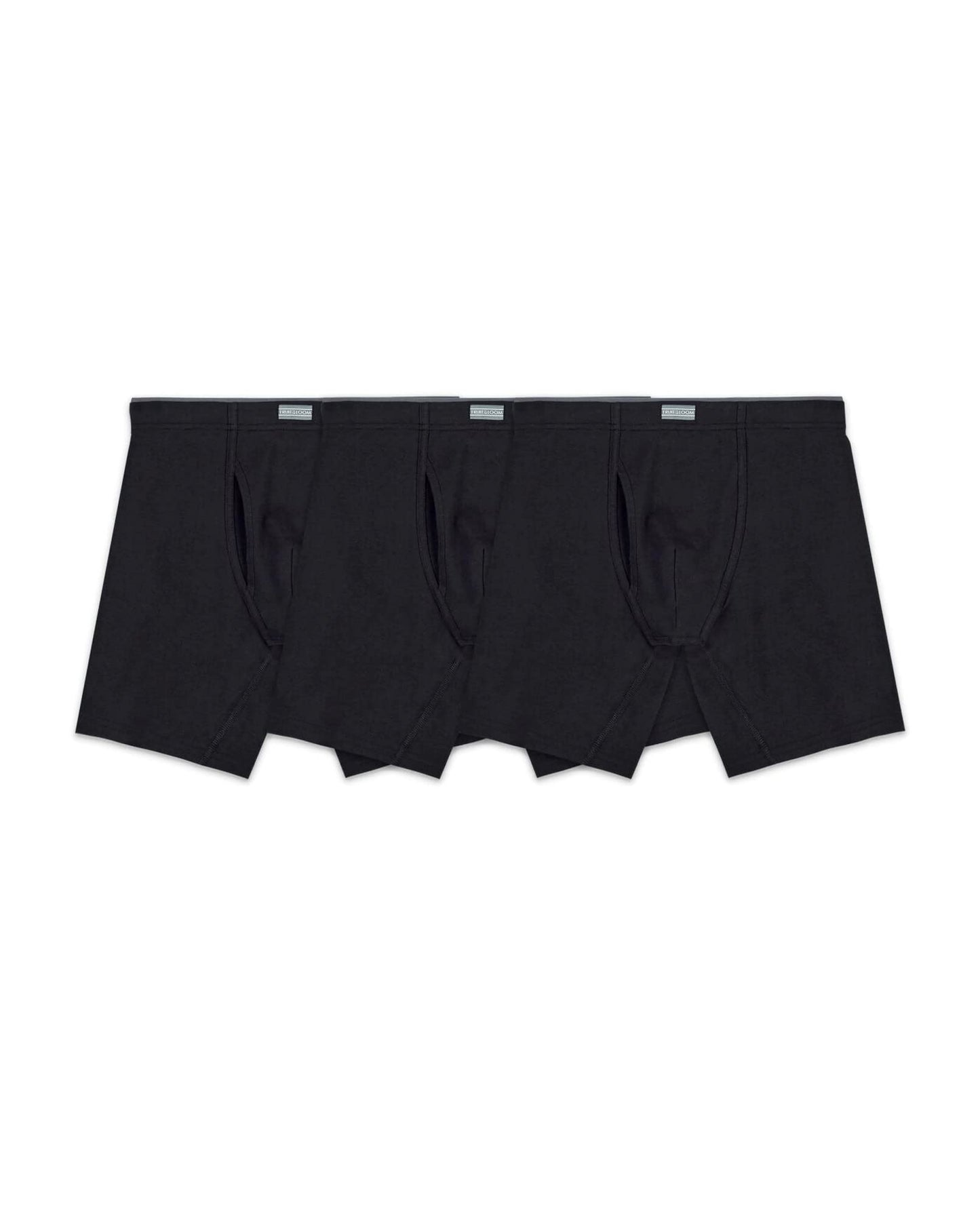 Fruit of the Loom Mens Crafted Comfort Fabric Covered Waistband Boxer Briefs 3 P Assorted