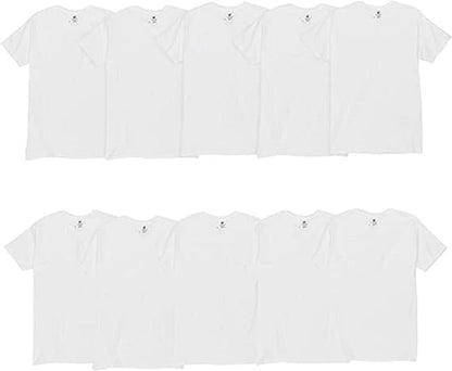 Hanes Mens Super Value 10-Pack ComfortSoft Crewneck, XL, White