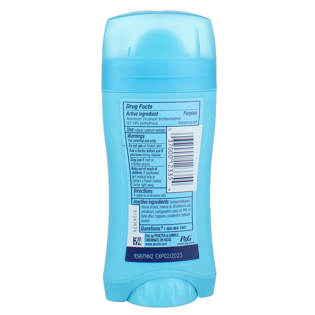 Secret Original Sheer Clean Scent Women's Invisible Solid Antiperspirant & Deodorant, 6 Count