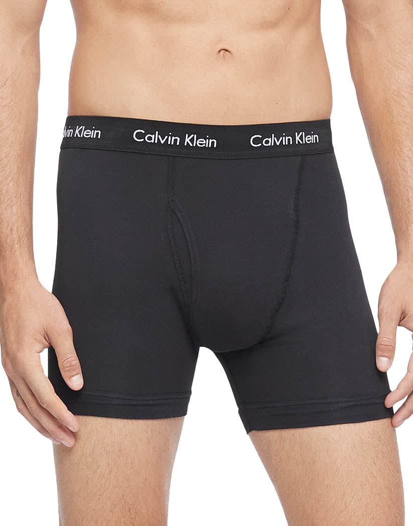 Calvin Klein Men's Underwear 3 Pack Cotton Stretch Boxer Briefs, White, X-Large