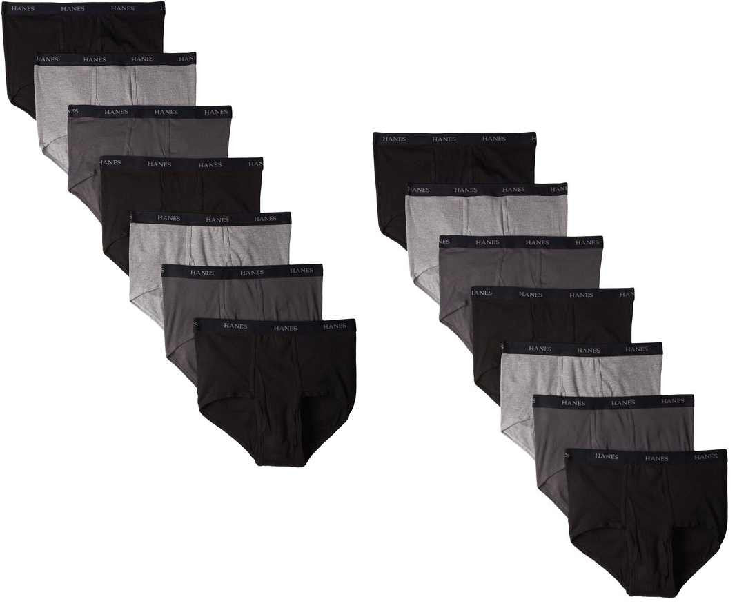 Hanes Men's Classics Full-Cut Brief, Colors Vary, Large, 14 Pack