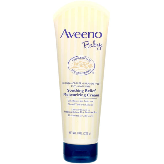 Aveeno Baby Soothing Relief Moisturizing Cream 8 oz. Tube - 12 per case.