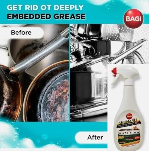 VeZee 16.9Fl Bagi Shumanit Cold Grease & Stain Spray for The immediate Removal of Stubborn and Burnt fats/Grease - Made in Israel: 1CT