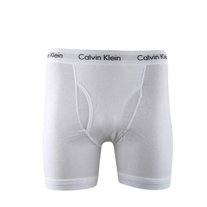 Calvin Klein Men's Underwear 3 Pack Cotton Stretch Boxer Briefs, White, X-Large
